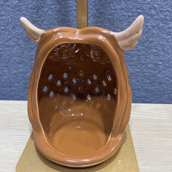 Ceramic Owl Brown Candle Tealight Holders Decorative - Picture 3 of 8